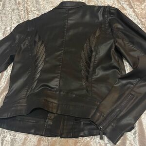 Harley-Davidson Black Wing Back coated women’s motorcycle jacket